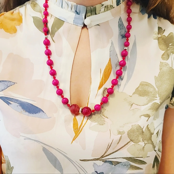 Pink Agate necklace - Picture 4 of 4